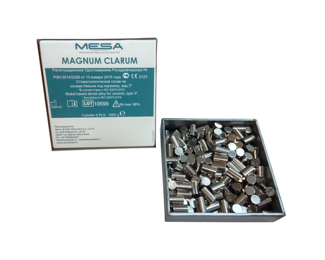 Сплав никель-хромовый под керамику MESA Magnum Clarum Ni:66% (1 кг)