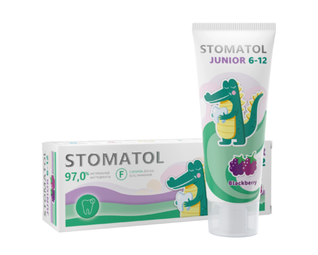 Зубная паста детская Stomatol Junior 6-12 лет, 75 г