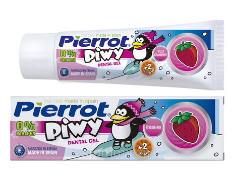 Зубная паста-гель для детей без фтора Pierrot Piwi,75мл (клубника)